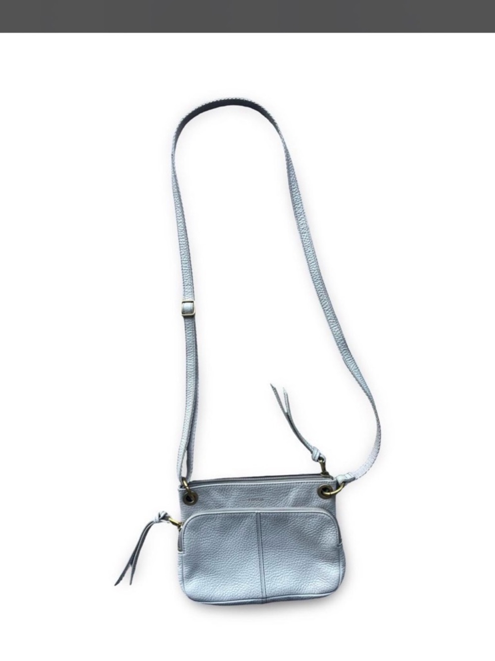Classic Fossil Off White  Leather Crossbody Bag